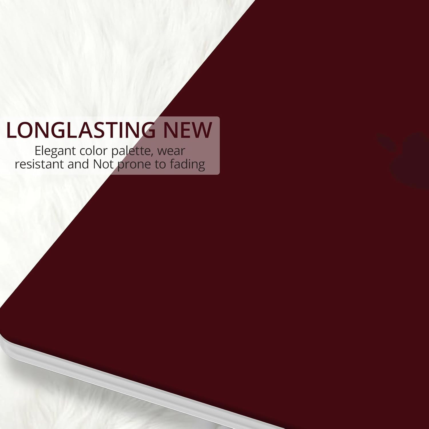 Anban Compatible with MacBook Air 13 inch Case M1 2021 2020 2019 2018 A2337 A2179 A1932 Touch ID, Matte Plastic Hard Shell+2 Keyboard Cover+Screen Protector for MacBook Air 13.3 inch Case, Marsala Red - Image 3