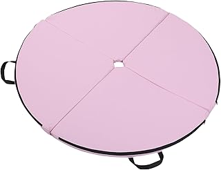 Focket Pole Dance Mat, 1.57" T X 3.15" W Foldable Round Crash Mat, Protective Fall Safety Cushion with Carrying Handle, EP...