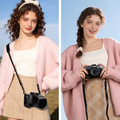 kinokoo Housse pour Fujifilm XT10 T20 XT30 XT30 II XT30 III, étui de Protection en Cuir PU Fuji X-T30 III X-T30 II X-T30 X-T20 X-T10 avec Objectif 16-50 mm et 18-55 mm - avec bandoulière - Noir – vue 5