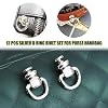 D Ring for Purse Leather Stud Rivets, 12 pcs Metal Ball D Ring Studs Screw Rivets for Leather Crossbody Purse Wallet Conversion Kit Accessories Handbag Purse Strap Hardware for Purse Making-Silver