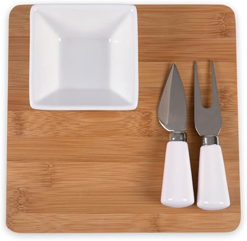 Miniatura 6 de PICNIC TIME NFL Peninsula - Tabla de cortar y bandeja para servir - Tabla de quesos - Tabla de embutidos - Plato de aperitivo, bambú y cerámica