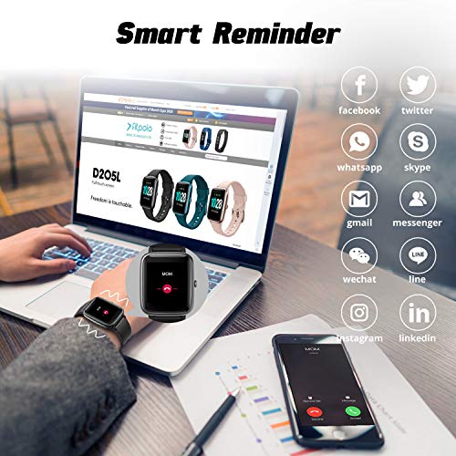 Fitness Tracker, Smart Watch For Android Phones Iphone Compatible Step Tracker Heart Rate Monitor, Ip68 Waterproof Fitness Watch Sleep Monitor, Calorie Counter, Pedometer For Men Women #TOP2