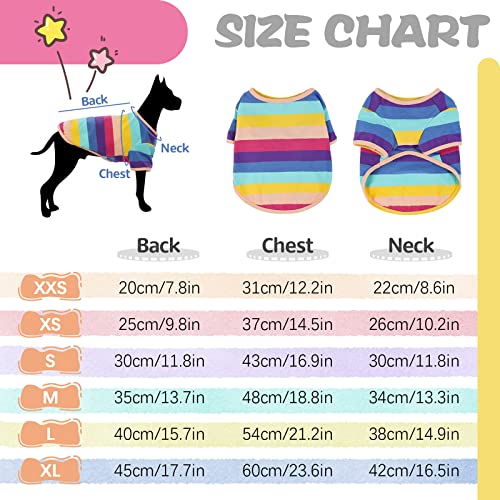 Pet Dog Shirts, Striped Puppy Clothes Vest T-Shirt, Soft Breathable Cotton Costumes Apparel Outfits For Small Medium Boy Girl Dogs Cat, Cute Short Sleeve Pet Tank Top Tee Sweatshirt Spring Summer #TOP6