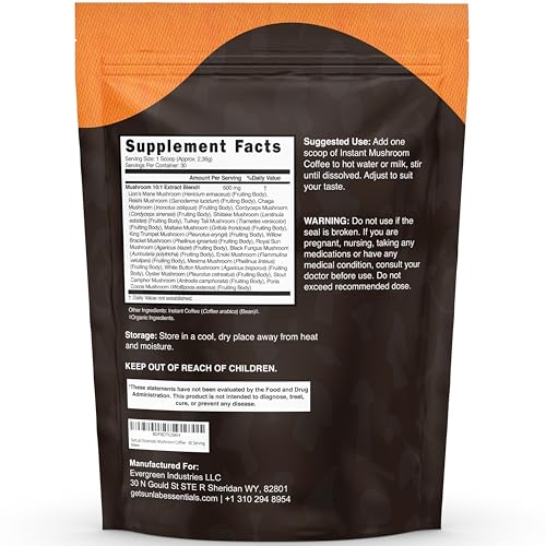 Organic Mushroom Coffee 17-Mushroom Instant Blend