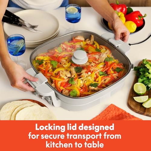 Image of bella Fits-Anywhere SAUTE XL Make & Take Skillet, Non-Toxic, Oatmilk