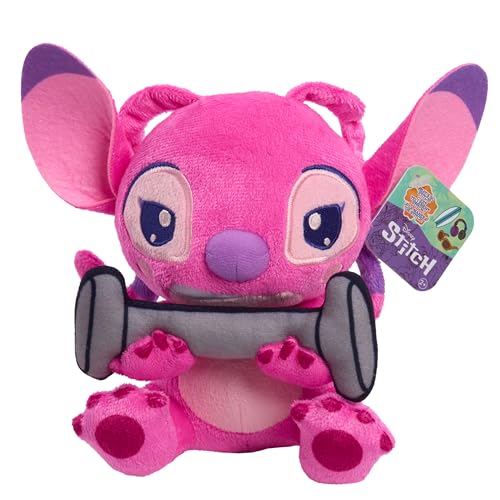 Disney Stitch That’s So Stich Angel Small 7-inch Plush, Stuffed Animal, Pink, Alien, Kids Toys for Ages 2 Up by Just Play