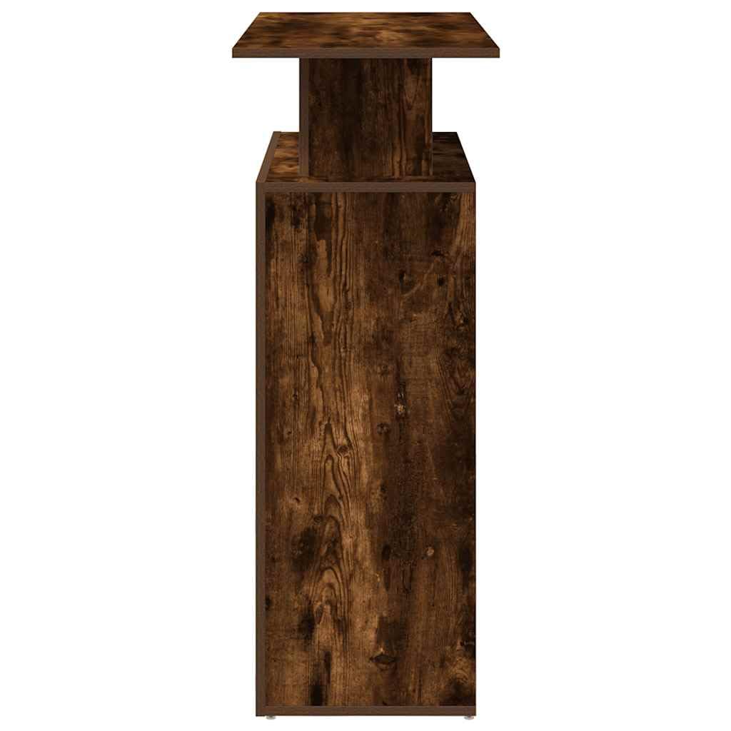 Banco di reception per affumicatura, materiale in legno, 100 x 40 x 104 cm, con scaffale, spazio di archiviazione e ripiano, versatile cassette di ricezione per ufficio, casa, studio e area di