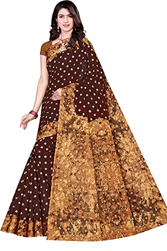 TAMAIRA FASHION Women's Pure Cotton Saree Without Blouse Piece(23...