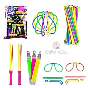 Navoys 196 Stück Mega Set Leuchtstäbe Glow_Sticks