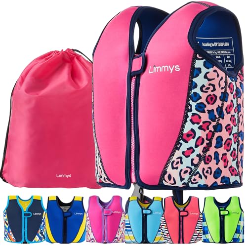Limmys Swim Vest for Toddlers & Kids - Adjustable Buoyancy Swimming Aid, CE Safety Certified, Award-Winning Parent-Approved Design, Soft Neoprene Comfort, Secure Durable Design, Carry Bag Included