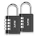 2 Pack Combination Padlock INLIFE 4 Digit Padlock for School Gym Locker, Sports Locker, Fence, Toolbox,Case, Hasp Storage (Black)