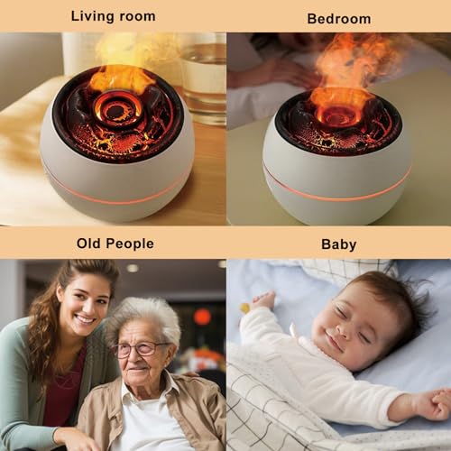 Difusor aromático eléctrico Volcano Humidifier 360 mL blanco miniatura 6