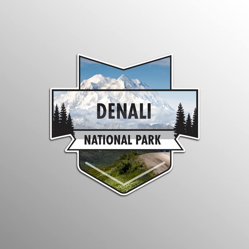 Image of Denali National Park Magnet | 4.7-Inch by 4.5-Inch | 2-Pack | 30 MIL Heavy Duty Magnetic Material | MPD927