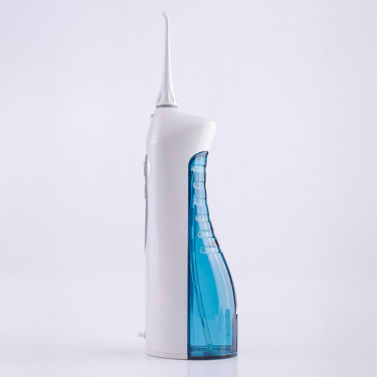 Idropulsore a Batterie per la Pulizia di Denti e Gengive - Idropulsore senza Fili con Serbatoio dell'Acqua nel Manico e 3 Potenze di Pressione, 100-240V