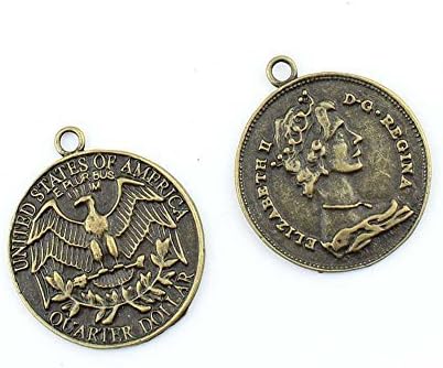 Antique Bronze Jewelry Making Charms Findings Supplies Craft Schmuckteile 22424 Beauty Head Eagle Sign