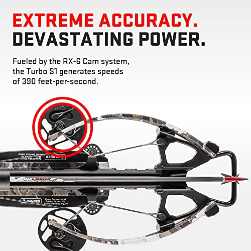 Tenpoint Turbo S1 Crossbow, Vektra - 390 Fps - Equipped With Rangemaster Pro Variable Speed Scope + Acuslide Cocking & De-Cocking System - ​​​​Lowest-Priced Acuslide Safe De-Cocking Crossbow #TOP4
