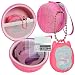 Silicone Cover and Carrying Case for Tamagotchi Uni, Screen Protector for Tamagotchi Uni Interactive Virtual Pet Accessories(Pink)