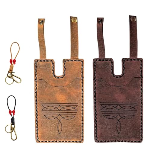 Western Boot Wallet with Snap Strap, Handcrafted Leather Credit Card Holder with Snap Strap, Credit Card Holder, Slim Minimalist Design for Women (A)