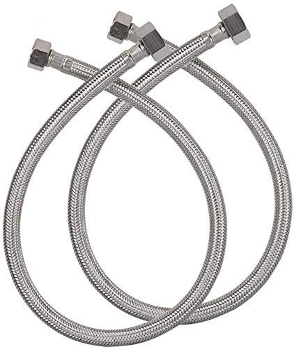 Swastik Heavy-Duty Stainless Steel Connection Pipe, 36-inch - Set of 2