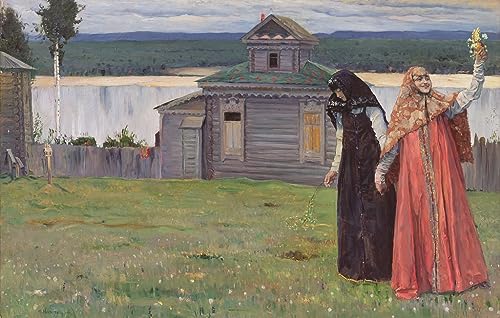 Affiche toile monastère isolé Mikhail Vasilievich Nesterov décoration 60x90cm