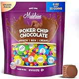 Madelaine Milk Chocolate Poker Chip Candy – Individually Wrapped Casino Coins – Fun Treats for Kids, Boys & Girls – 8 oz Bag