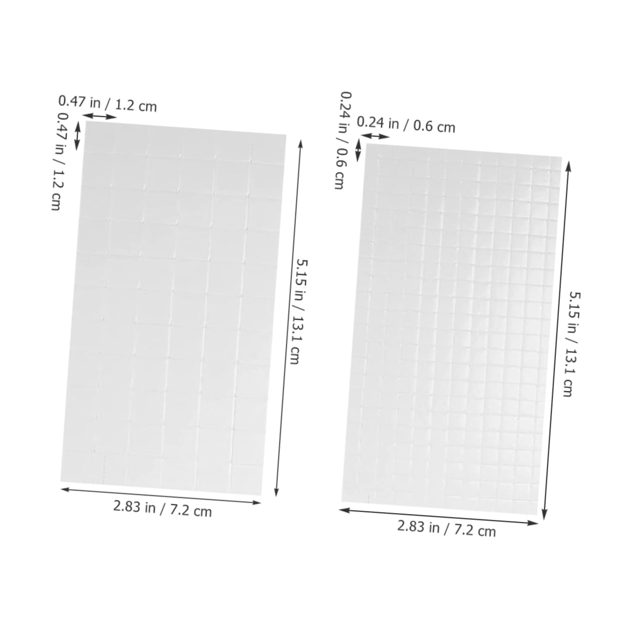 Veemoon 5 Sätze Schaumband Pads Doppelseitiger Schaumstoff Schaumstoffklebestreifen Doppelseitiges Klebeband Schaumstoffquadrate Unterlage Farbig Eva Weiß 8 Blätter * 5