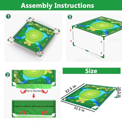 VQRZG Golf Chipping Game, Play Portable Sticky Golf Target Practice Game Set, Fun Indoor & Outdoor Family Yard Game for Backyard, Beach, Parties, Office (Golf Chipping Game Set)