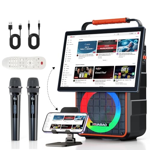 Karaoke speaker with 14.1-inch HD screen
