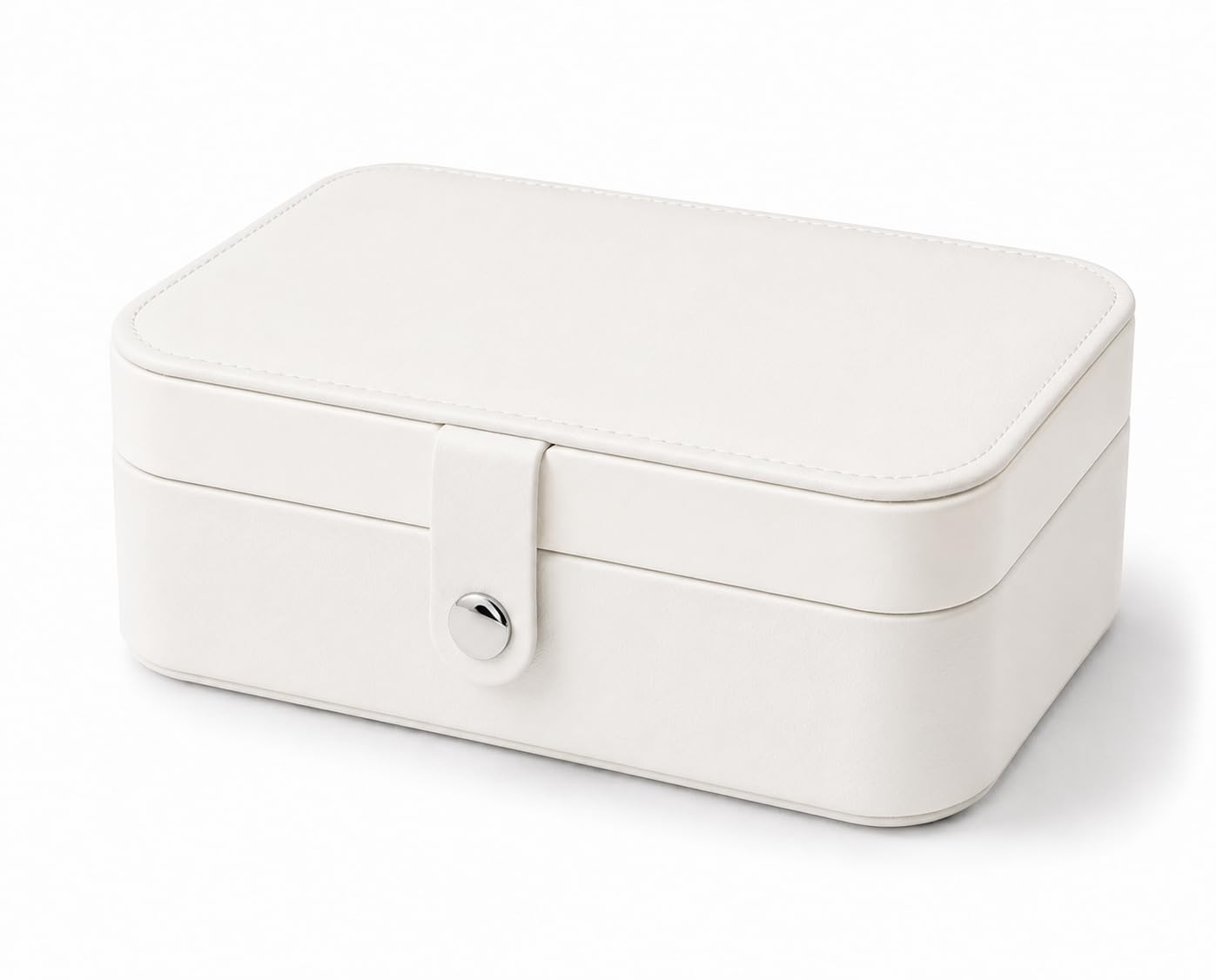 Top Sale Travel Jewellery Box for Women White – Compact Jewellery Organiser with Ring Holder, Necklace Storage and Adjustable Compartments – Portable Travel Jewellery Case Gift for Her