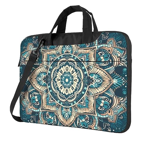 Sac ordinateur portable vintage bohème - Sacoche grande capacité fleurs
