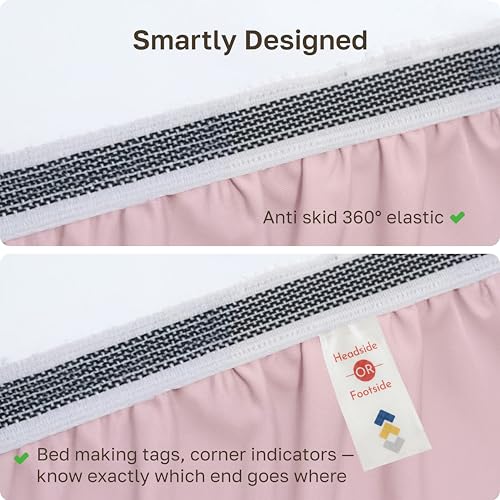 Image of California Design Den 100% Organic Cotton Fitted Sheet Full, Pink | GOTS Certified, Crisp & Airy Percale, 15 inch Deep Pocket, All-around Elastic, No-Pop Fit, Durable, Easy Care, Backed by GH Seal