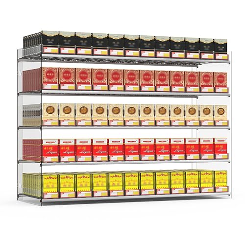 Expositor de Cigarrillos para Venta al por Menor estantes de exhibición Vitrina de Pared para Mercado Tienda con empujador automático acrílico 86 5 x 29 x 31 9 cm