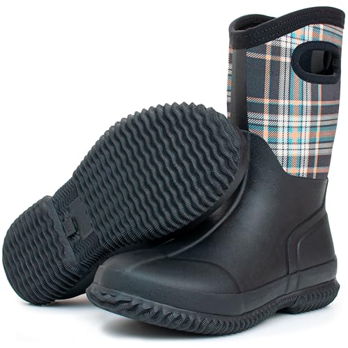 Image of Hbxooxts Women Mud Boots Waterproof Garden Shoes, Anti-Slip Rubber Rain Boots for Women, Outdoor Work and Farming with Easy-Clean Design