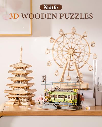 Puzzle Japon en bois Rolife avec pagode miniature comme objet déco maison