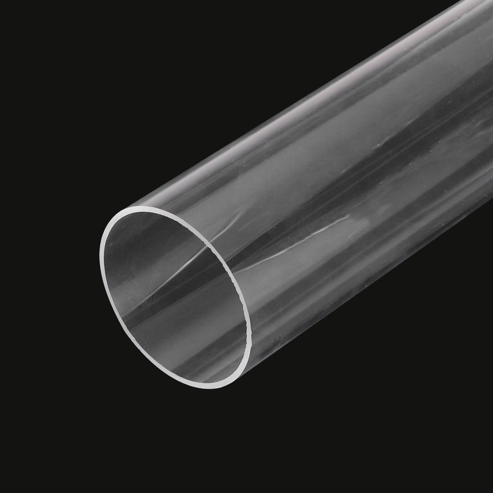 QUARKZMAN Przezroczysta rura PCW, średnica wewnętrzna 47 mm, średnica 50 mm, długość 305 mm, akrylowa rura z tworzywa sztucznego do lamp, lamp stojących, mebli