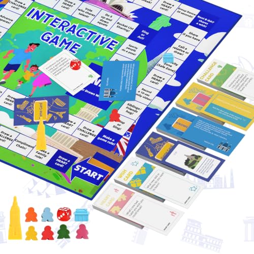 Pluspace Card Board Game for Kids, Adult Card Games for Families, Interactive Double Sided Board 290 Cards 2+ Players Fun Cards for Game Night Party Travel Games for Kids Ages 6+ - Image 3