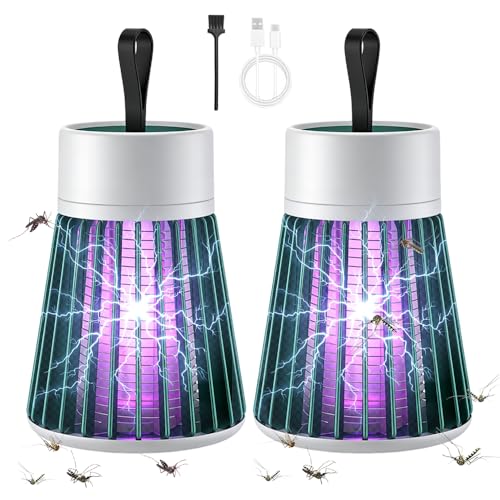Lámparas matamosquitos eléctricas para dormitorio y jardín con recarga USB de 5W 2