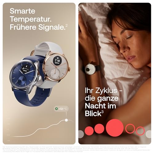 WITHINGS ScanWatch 2 - Connected Healthwatch, Herren Damen, EKG Elektrokardiogramm, SpO2, Temperatur, Schlaftracking, Atemwegsgesundheit, Aktivit&auml;ten, Kalorien, Wasserdicht, 30Tage Akku, Android iOS