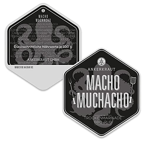Ankerkraut Macho Muchacho, BBQ Rub für texanische und mexikanische Küche, 200g im Streuer
