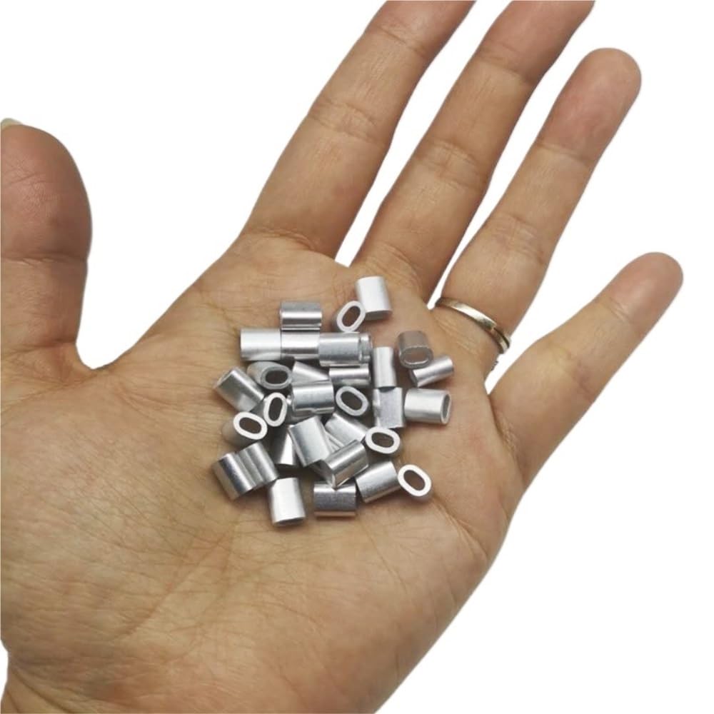 10000 pièces diamètre 1.5mm manchons en aluminium trou unique for sertir le câble métallique 1.5mm