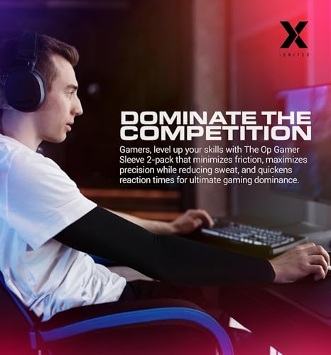 Image of IGNITEX Gaming Arm Sleeves - Gaming Sleeve for PC Gamers - Gaming Compression Sleeves - Gaming Arm Sleeve for E-Sports