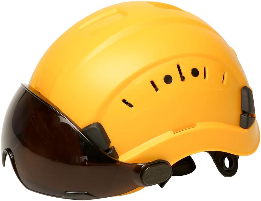 SMASYS Safety Hard Hat ABS Helmet Adjustable with Visor 6Point