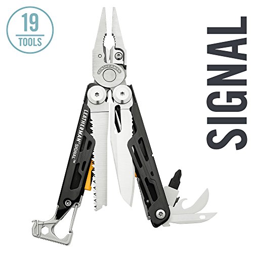 LEATHERMAN - Signal Camping Multitool with Fire Starter, Hammer and Emergency Whistle, Stainless