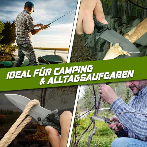 PURPLEBIRD Klappmesser Edelstahl Gurtschneider Glasbrecher Grau – Ansicht 6