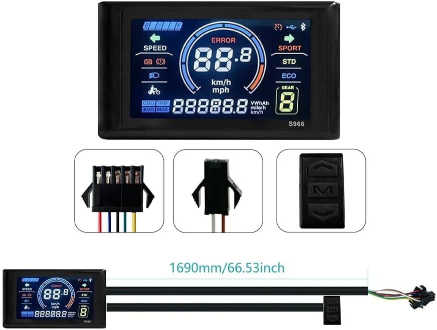 SPORTARC LCD-S966 Ebike Display visibility in day and night conditions