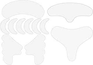 11pcs Patch Anti Rides Silicone Réutilisables, Transparents Patch Anti Rides Silicone pour Femme Front Visage Menton Cou Poitrine Hydratant et Raffermissant