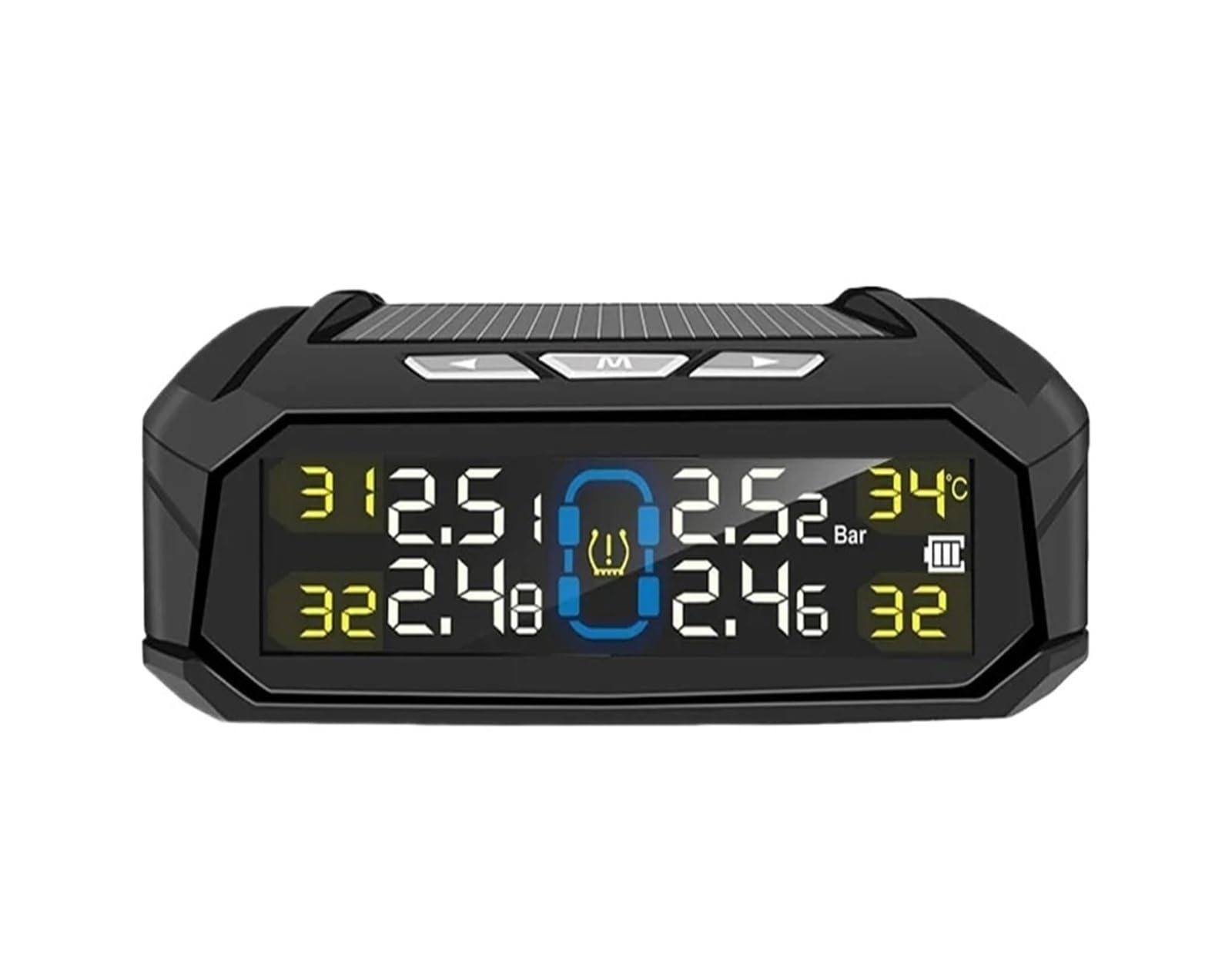 Vmvud 4-External Sensor Car Detector 4 Sensors Tpms Tire Pressure Monitoring System Auto Security Detector Pressure Waterproof Tire Pressure Temperatur