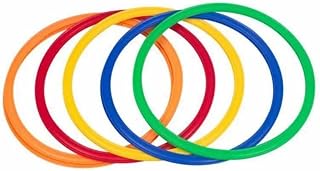 Hopscotch Ring, with 10 Hoops and 10 Connectors, for Indoor/Outdoor Portable Fun Conditioning Agility Training, (Size : 28cm)
