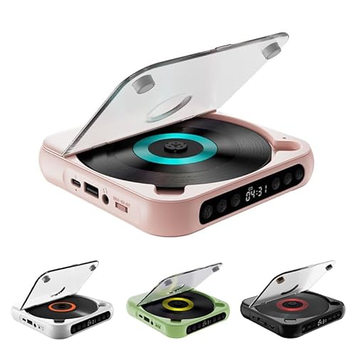 Saferplus |[^u CD v[[ Bluetooth 5.3  CD/CD-R/CD-RW/MP3 Hi-Fi TEhĐ RpNgŌy sAAԓɍœK(PINK)