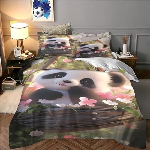 Housse de couette loutre microfibre douce lit double anti-pli